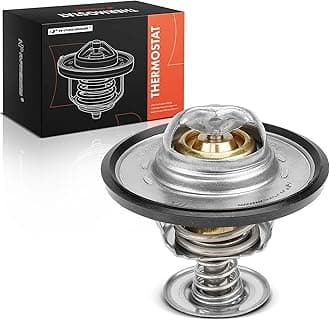 A-Premium Engine Coolant Thermostat with Seal Compatible with Ford F-150, Explorer, Expedition, E-150, E-250 & Dodge Ram 50, D100 & Lincoln Navigator & Chevrolet & Infiniti & Jeep & Mazda & Jaguar