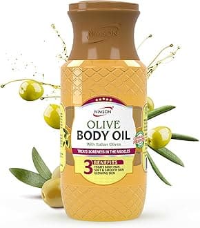 Nimson Olive Body Oil 500ml | Deep Moisturization & Soothing Relief | Hydrating Formula with Italian Olives | For Dry Skin & Radiant Glow | Ethically Sourced