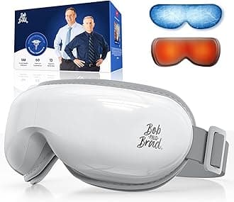 Eye Massager with Heat and Cooling for Migraines, Bob and Brad EyeOasis 3 Electric Sleep Mask with Music to Ease Puffy Dry Eyes, Dark Circles, Eye Strain, Gifts for Men Women