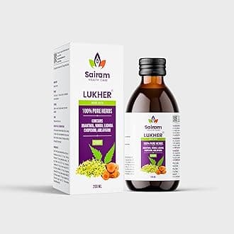 Lukher Syrup for Blood Purifier - Ayurvedic Syrup for Acne & Pimples, Skin Blemishes, Boils, and Skin Allergies - Natural Supplements Composed of 100% Pure Herbs (200 ml (Pack of 1))