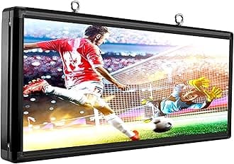 P6 40" × 18" Outdoor Programmable LED Sign – Full‑Color LED Sign Display, WiFi & USB Control, IP65 Waterproof Scrolling Text/Image/Video Advertising Board