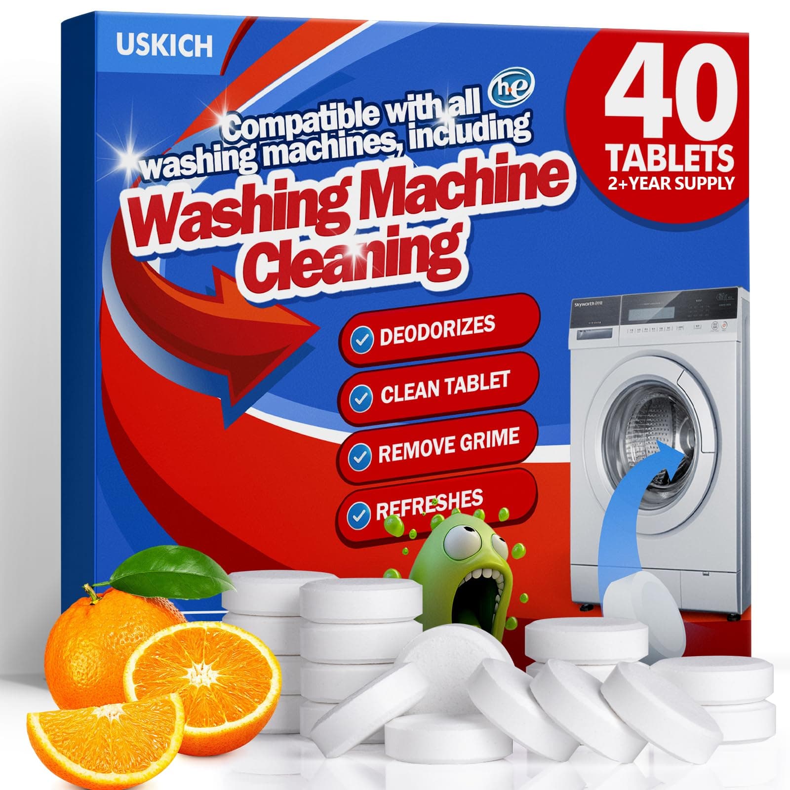 Washing Machine Cleaner for HE Front Load & Top Load Washers