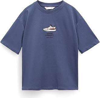 Alan Jones Clothing Boys Oversized Cotton Printed T-Shirt | Round Neck, Short Sleeves, Casual Wear