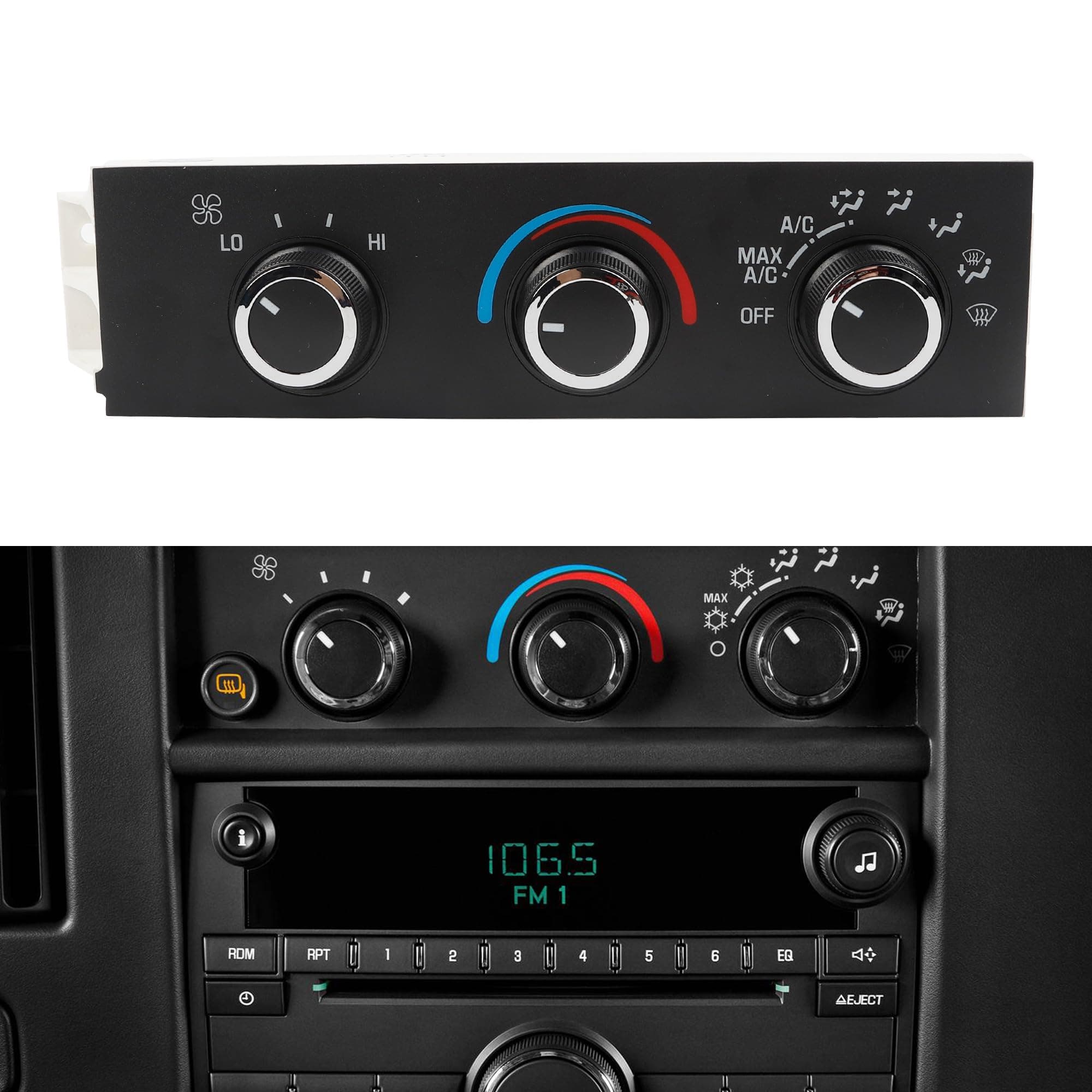 Dasbecan 599-217 A/C Heater Climate Control Module Panel Compatible with 1996-2020 Chevrolet Express 1500 2500 3500 GMC Savana 1500 2500 3500 Replace# 15073274 1574772