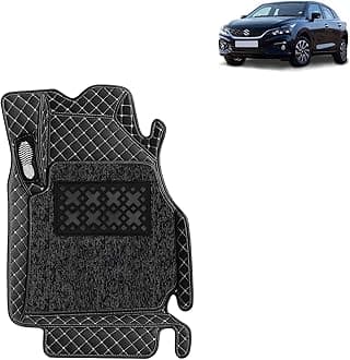 - KINGSWAY Accessories Premium 7D Car Floor Mats Only Compatible with Maruti Suzuki Baleno Year 2022 Onwards All Model, Set of 3 Pcs, 100% Waterproof & Washable Luxury 7D Car Foot Mats, Classic Black