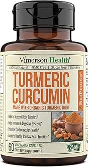 Vimerson HealthTurmeric Curcumin Supplement. Made from Organic Turmeric. Inflammatory Response. Anti-Oxidant Properties. Black Pepper for Better Absorption. Occasional Pain Relief