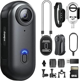 Body Camera 4K, POV Pro 4K,Wearable Camera with 360°Rotatable Clip & Magnetic Clip,120 Minutes for Recording,Take for Lecture, Traveling,Pet Walking and Outdoors Activities (4K-P-64G)