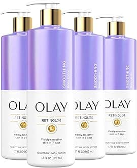 Olay Smoothing Hand & Body Lotion with Retinol and Vitamin B3, 17 fl oz. (Pack of 4)