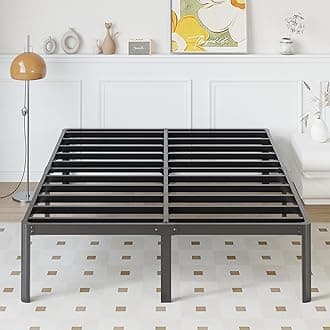 14 Inch Full Bed Frame No Box Spring Needed Heavy Duty Full Size Platform Bed Frame with Rounded Corner Legs, Easy Assembly, Noise Free, Black.