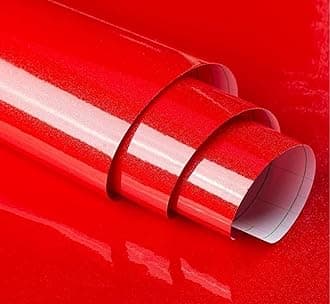 Vinyl Car Wrap Sheet Roll Film Sticker Decal Waterproof Car Styling Wrap Auto Vehicle Accessories (12" x 100 Inches, Red GlossyWrap)
