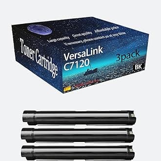VersaLink C7120 Toner Cartridge Compatible for Xerox VersaLink C7100 C7120 C7125 C7130 Printer. high Printing Page Count 31300 Pages. (Black-3)