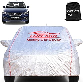 Maruti Baleno Car Cover Waterproof with Free Bag and All Weather for Car Cover,100% Waterproof Outdoor Car Covers Rain Snow UV Dust Protection. Custom Fit