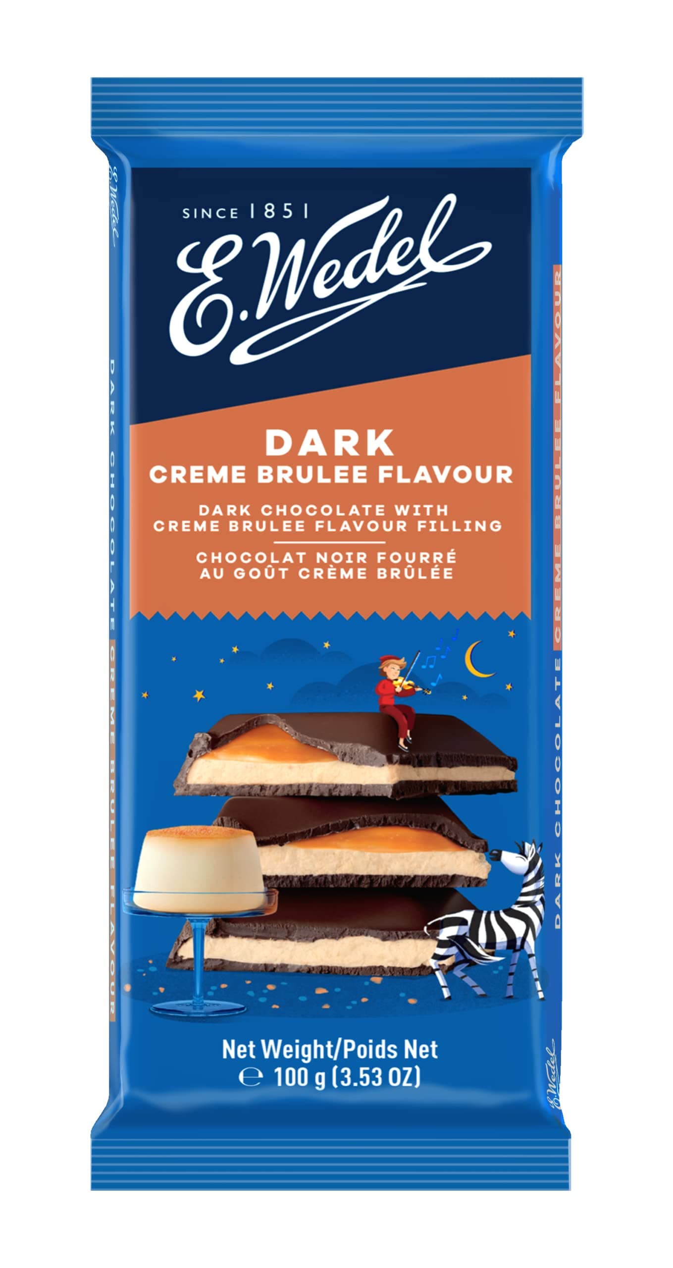 Dark Creme Brulee Chocolate Bar by E. Wedel