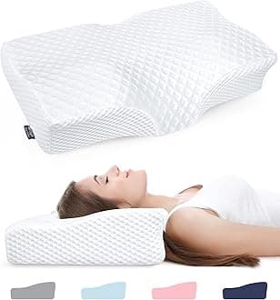 adjustable neck pillows for pain relief sleeping, enhanced ergonomic contour shoulder support, cooling cervical memory foam pillows, no smell orthopedic bed pillow for side back stomach sleeper