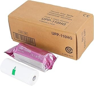 UPP-110HG High Gloss Ultrasonic Paper Film/Media 10 Rolls/bx, Replacement for Sony Upp-110HG, 110mm x 18m