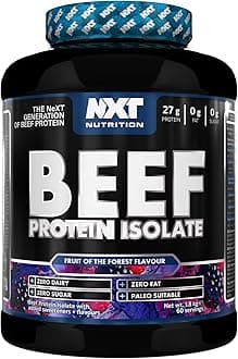 Beef Protein Isolate Powder - Protein Powder High in Natural Amino Acids - Paleo, Keto Friendly - Dairy and Gluten Free - Muscle Recovery | 1.8kg Fruits of The Forest