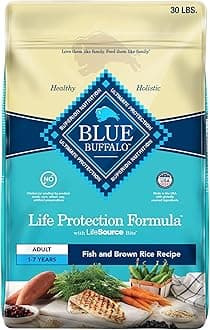 Life Protection Formula Adult Dry Dog Food, Helps Build and Maintain Strong Muscles, Made with Natural Ingredients, Fish & Brown Rice Recipe, 30-lb. Bag