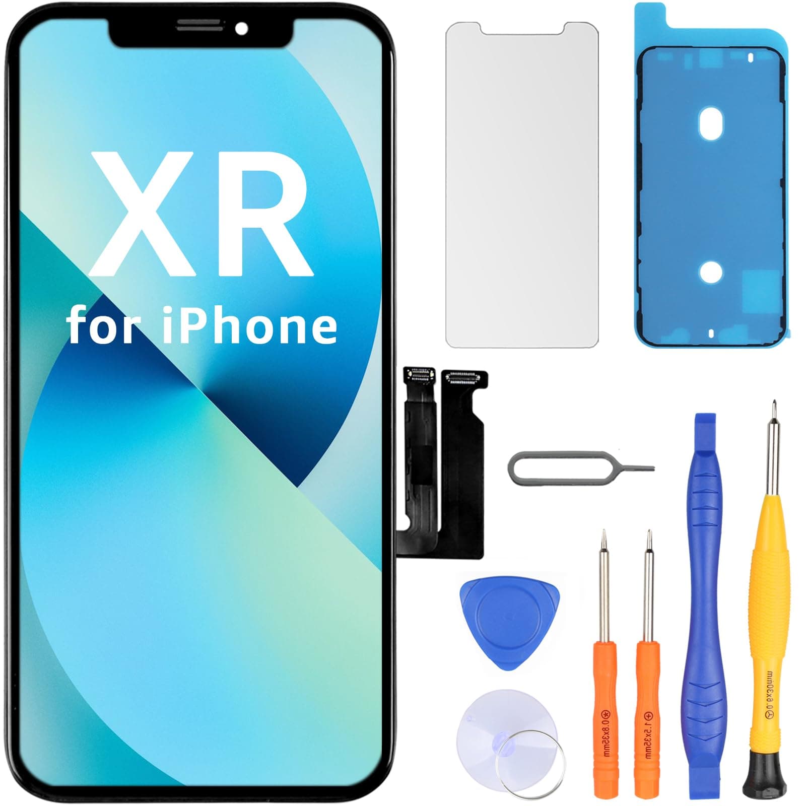 LL TRADER Screen for iPhone XR LCD Screen Replacement 6.1'' Touch Screen Digitizer iPhone XR Frame Assembly Repair Tool with Model A1984 A2105 A2106 A2107 A2108