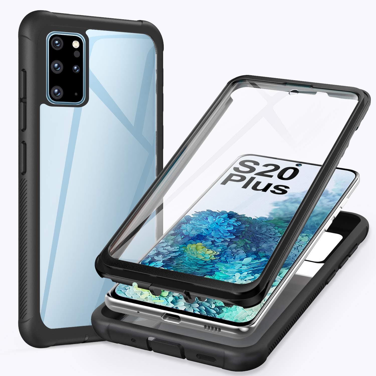 ivencase for Samsung Galaxy S20 Plus Case, 360 Degree Full Body Protection Cover with Built-in Screen Protector Front and Back Bumper Shockproof Non Slip Case for Samsung S20 Plus/s20+ 6.7'' 4G/5G