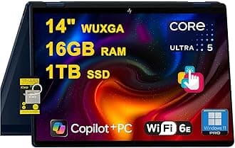 - OmniBook X Flip 2-in-1 Laptop 14" WUXGA IPS Touch (400nits) Intel 8-core Ultra 5 226V (Up to 40 Tops) 16GB RAM 1TB SSD for Creator Designer Business Professional Win11Pro ICP Hub/Copilot+ AI PC