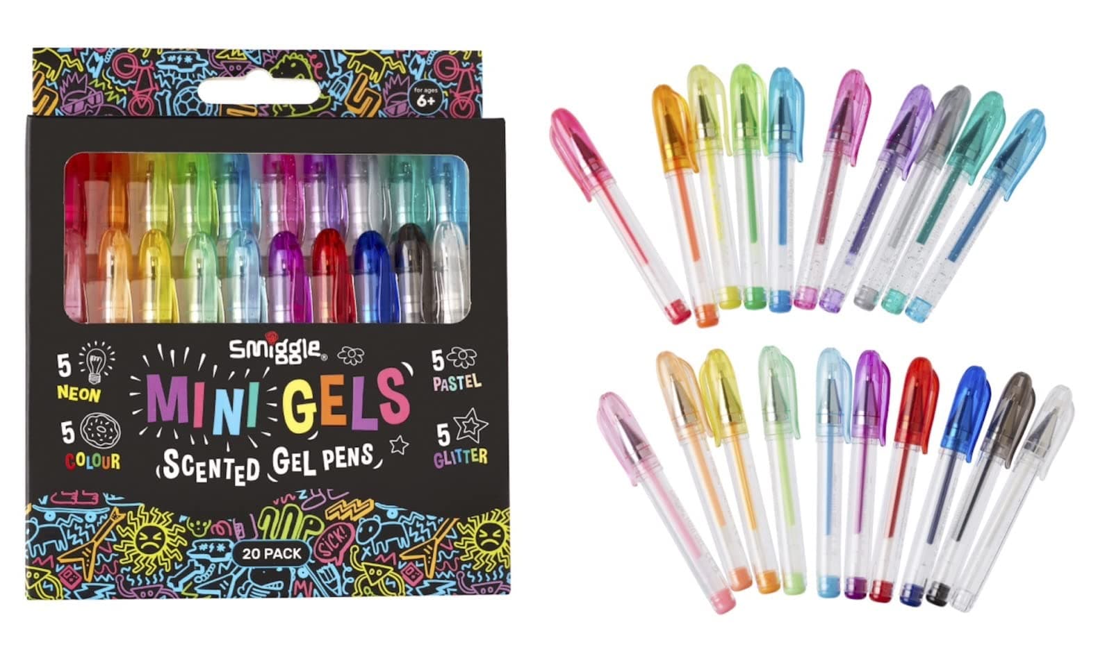 SmiggleMini Gel Pens x20 Coloured Scented Multi-Pack