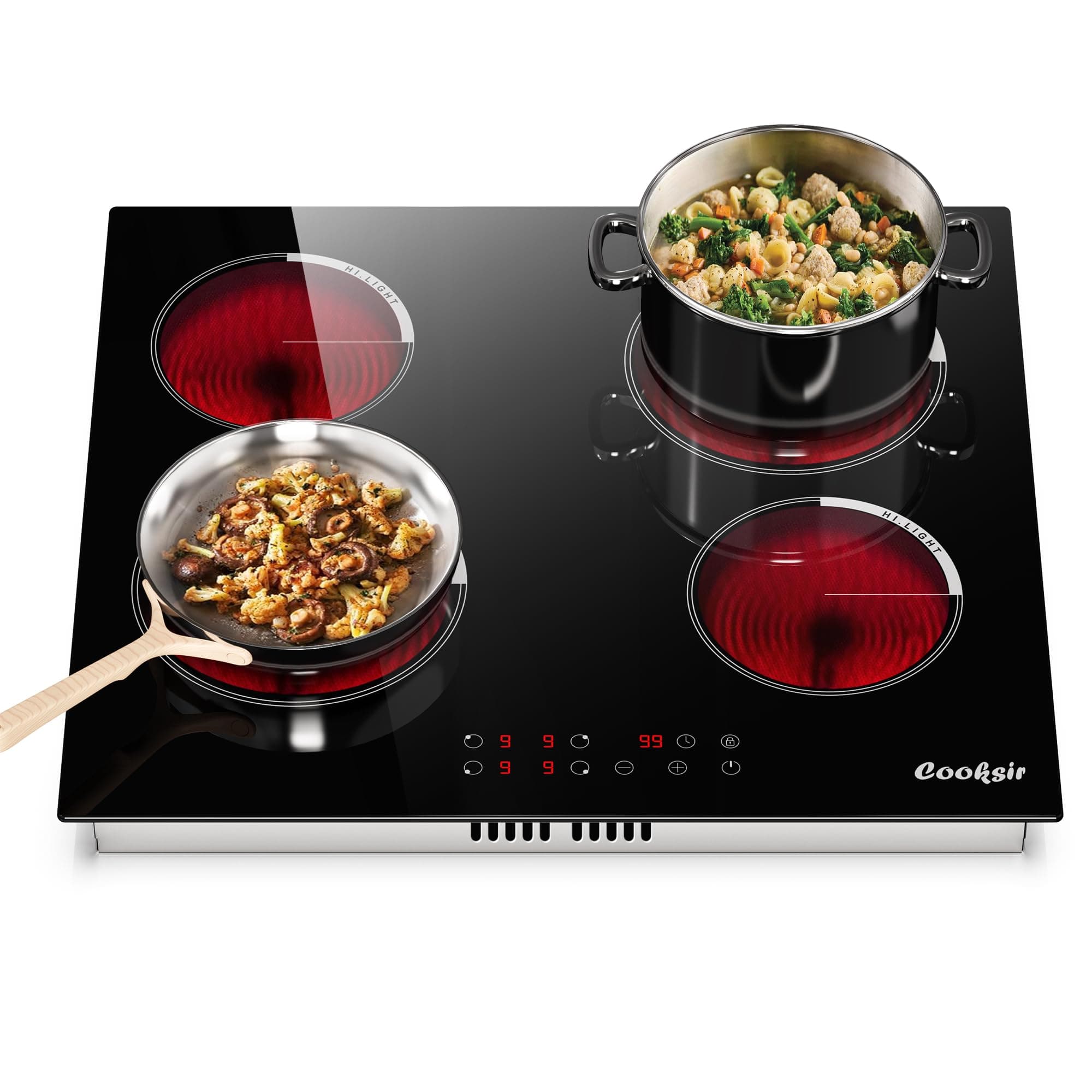 Electric Cooktop 24 Inch with Touch Control
