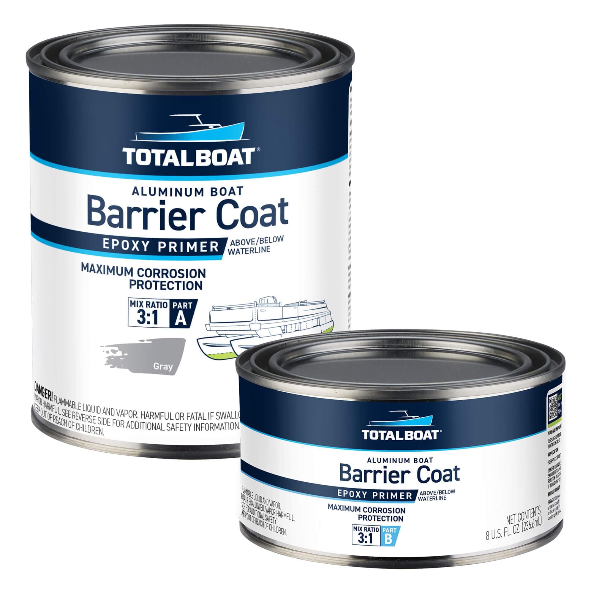 Aluminum Boat Barrier Coat (Quart, Gray)