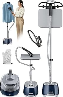 OWNAIR Standing Iron Steamer For Clothes, Vertical Standing Garment Steamer, 2.1L Water Tank, 35 g/min, 10 Heat modes, 2000 watt, Adjustable Iron Board, Horizontal and Vertical, 1 year warranty