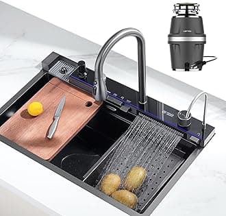 Lefton 29.5"x 18.25" Single Bowl Stainless Steel Kitchen Sink KS2206 with 3/4 HP Continuous Feed Garbage Disposal LGD-714