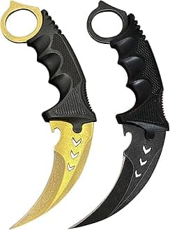 Karambit Knife Fixed Blade Knife Karambit Knife with Sheath and Cord Suitable for Hunting Camping Field Survival and Collection(BKGO)