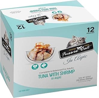 Fussie Cat Premium Tuna w/Shrimp in Aspic, 2.47 Ounce (Pack of 12)