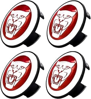 Wheel Hub Center Cap Center Logo Emblem Hub Cover 59mm ABS Material Compatible with XE XF XJ F-Type F-PACE Accessories (Red)