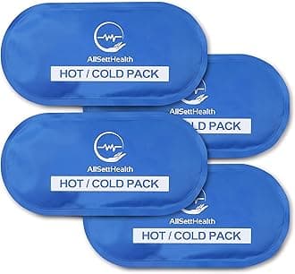 Ice Packs for Injuries Reusable for Swelling & Pain Relief – Soft Gel Ice Packs Reusable, Cold Packs for Injuries, Soft Ice Packs for Sprains, Bruises & Recovery, 10.5 x 5 Inch (4 Pack)