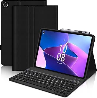 Keyboard Case for Lenovo Tab M10 Plus 10.6", Wireless Detachable Bluetooth Keyboard with Stand Cover for Lenovo Tab M10 Plus (3rd Generation) 10.6 Inch 2022 Tablet, Black