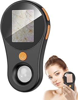 Handheld Dermatoscope Skin Analyzer Machine, Wireless Portable Digital Microscope with 1080P IPS Screen 8 LEDs, 500X Magnifier, for Scalp/Hair Trichomes Facial Skin Dermatoscope