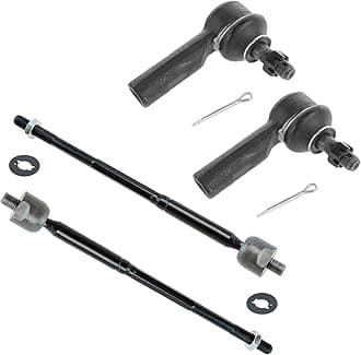 TRQ Front Inner and Outer Tie Rod Set 4 Piece Compatible with 2004-2006 Scion xA 04-06 xB 2003-2005 Toyota Echo