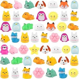 Outee 5-12 Pcs Mochi Animals Toys Cute Mochi Cat Stress Relief Toys Mochi Animals Party Favors for Kids Mini Animals Cat Easter Gifts for Kids Adults