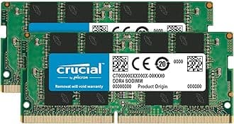 Crucial 32GB Kit (16GBx2) DDR4 2400 MT/s (PC4-192000) SODIMM 260-Pin Memory CT2K16G4SFD824A