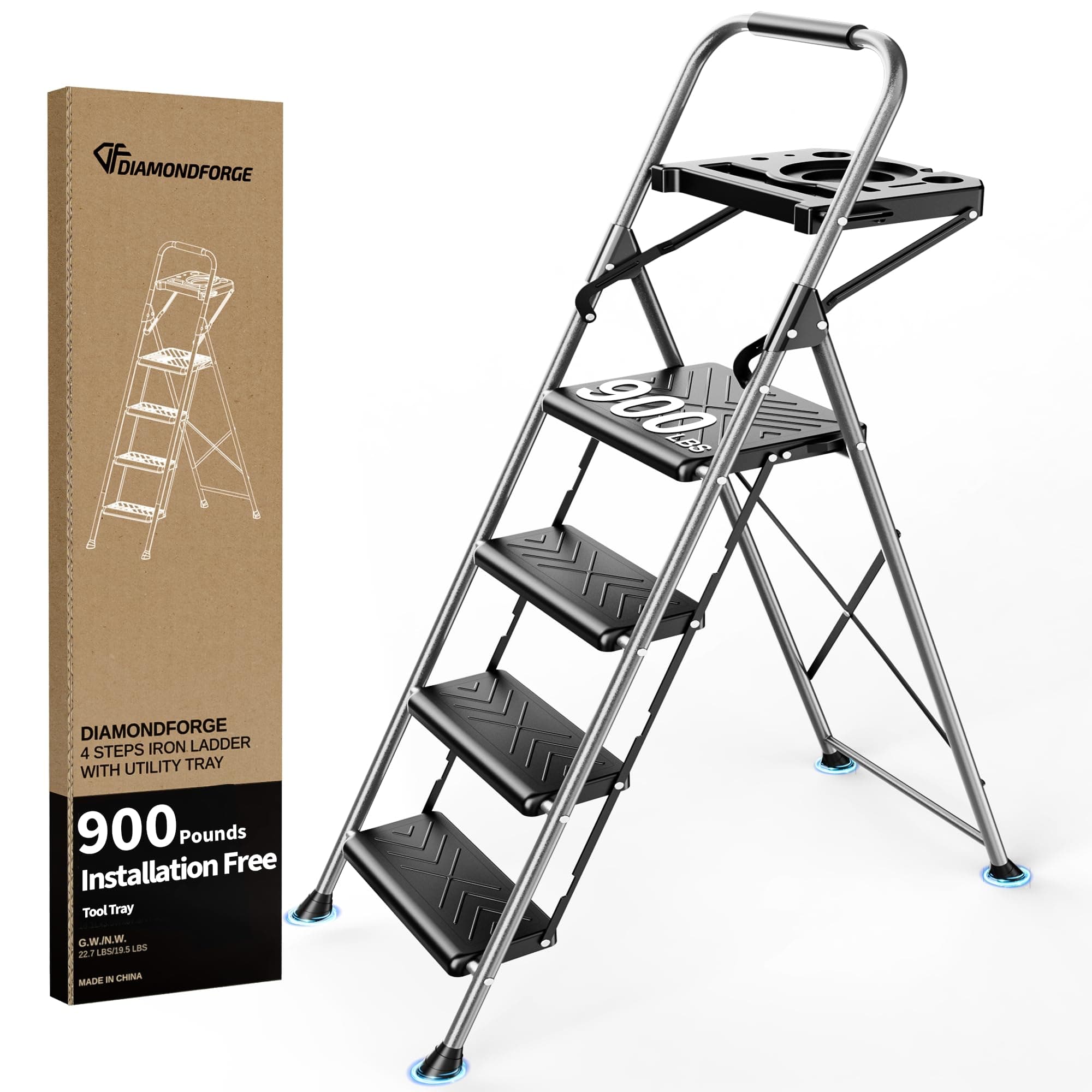 4 Step Ladder with Tool Platform