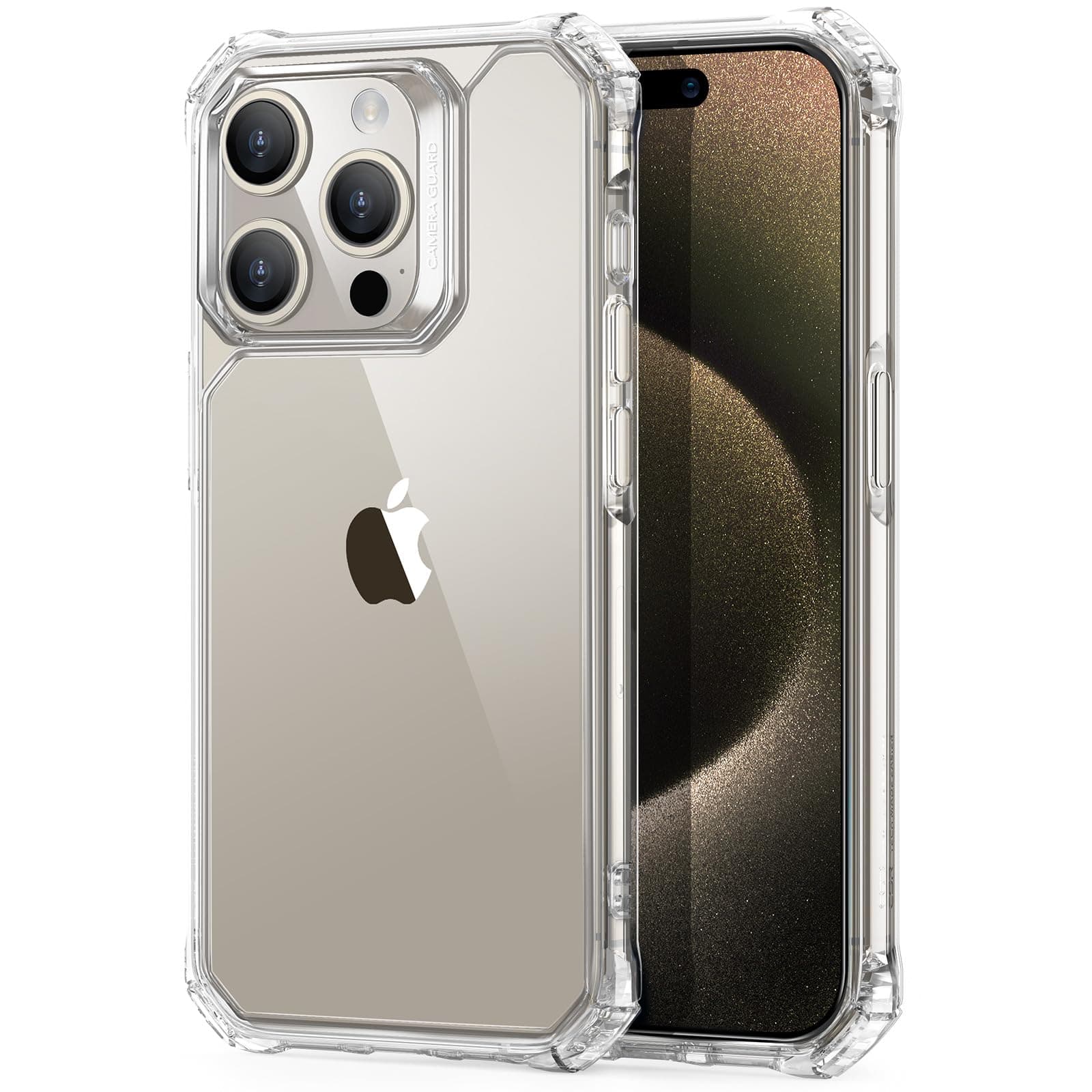 for iPhone 15 Pro Max Case, Military-Grade Protection with Shock-Absorbing Corners, Scratch-Resistant and Anti-Yellowing Acrylic Back, Slim Protective Phone Case, Air-Armor Series, Clear