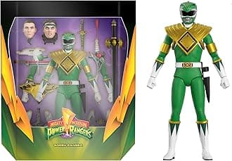 Super7 ULTIMATES! Mighty Morphin Power Rangers Green Ranger - 7" Power Rangers Action Figure with Accessories Classic TV Show Collectibles and Retro Toys