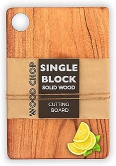 Single Piece Solid Acacia Wood Chopping Board - No Color / Varnish - Seasoned with Food Grade Mineral Oil - 1 Year Warranty (15 * 9 * 0.5 inch, Acacia Large)