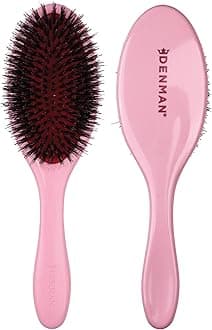 Boar Bristle Hair Brush – Smoothing & Shine Enhancing for Slick Back Styles, Curl Defining & Detangling. Hairbrush with Natural Bristles for all Hair Types for Women & Men
