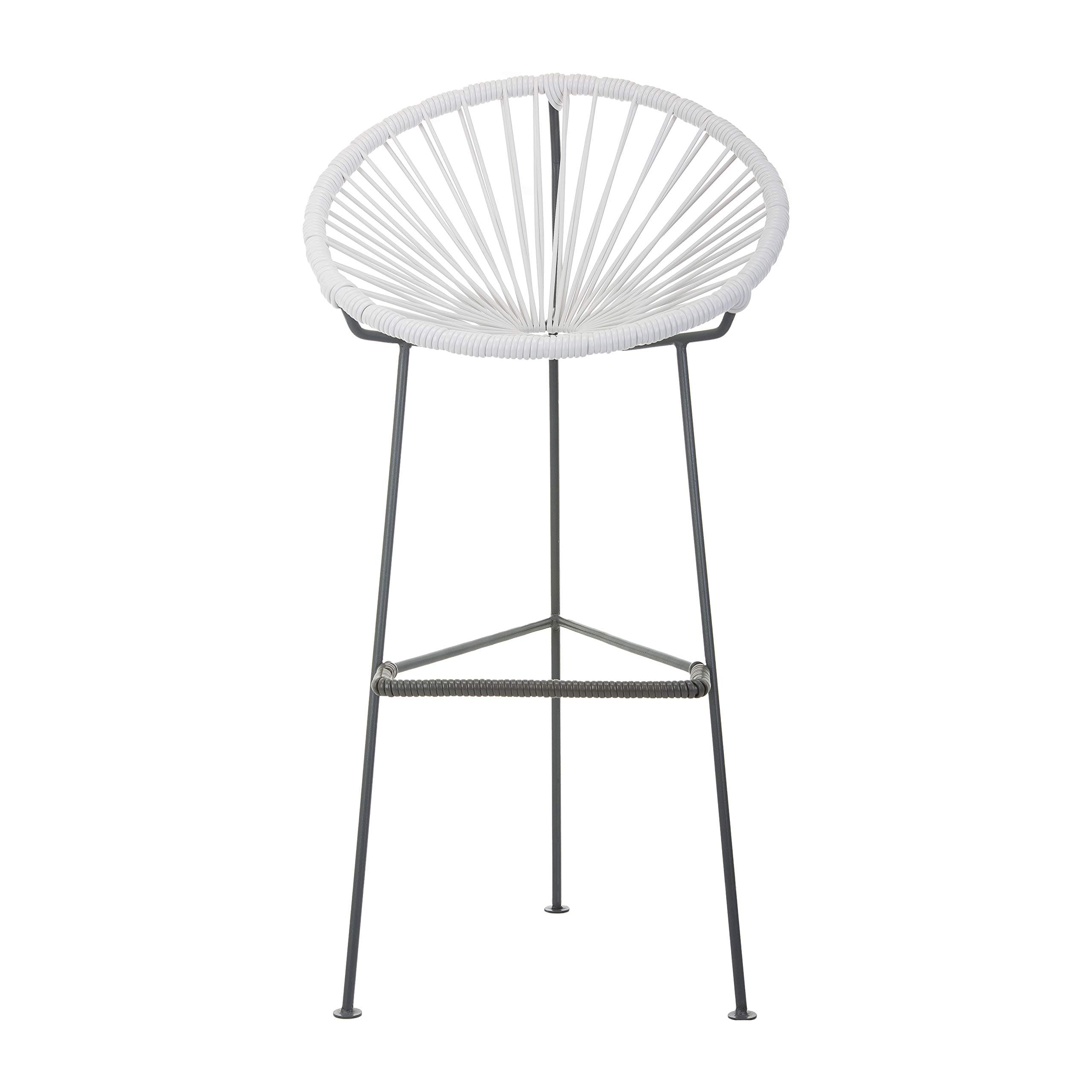 ICON PROJECT Acapulco BAR STOOLS (White, Gray Frame)