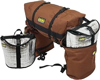 Large Saddlebags for Trail Riding; Insulated Saddle Bags for HorsesWith Detachable Cantle Bag; Saddle Bag & Cantle Bag Set; Saddle Bags for Western & Endurance Saddles; Brown
