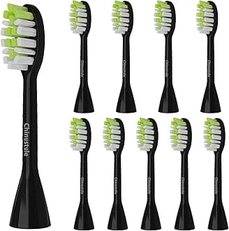 Toothbrush Replacement Heads Compatible with Philips One Sonicare Electric Toothbrush HY1200 HY1100, Tooth Brush Head Black - 10 Pack