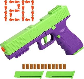 Shell Ejecting Toy Gun Fun Toy Soft Bullet Gun Fully Automatic Reloading Ideal Gifts for Boys Adults Christmas Birthday