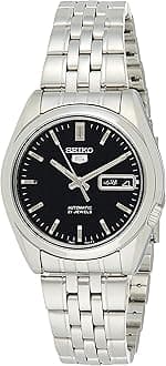 Seiko Men's SNK361 Stainless Steel Analog with Black Dial Watch