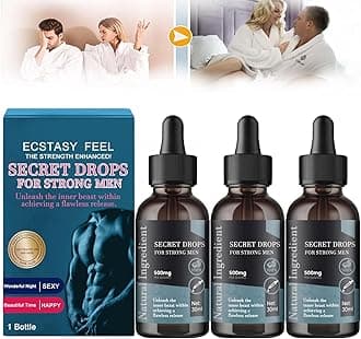 Secret Drops for Strong Men, PleasurePeak Oral Drops, Hormones Drops, Enhancing Sensitivity and Pleasur Boost Energy Levels, Secret Happy Drops for Men (3Pcs)