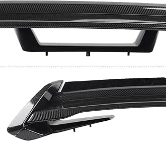 Performance Rear Trunk Spoiler Wing W/Gurney Flap Compatible with 2024-2025 Ford Mustang EcoBoost/Dark Horse/GT/ S650 Spoiler + Gurney Flap Wicker Bill Exterior Accessories (Carbon Fiber Style)